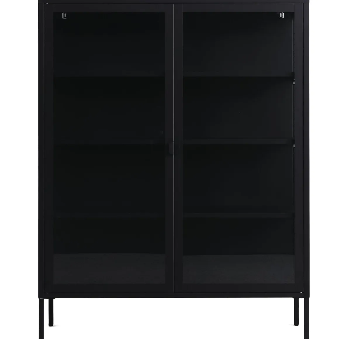 Herman Vitrineskab - Sort metal/glas - 110x40x140 cm