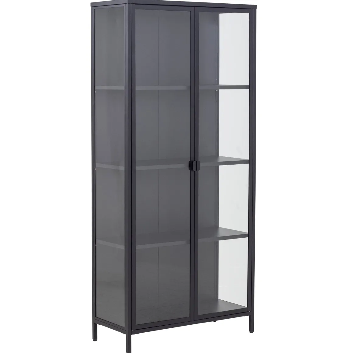Herman Vitrineskab - Sort metal/glas - 80x40x180 cm