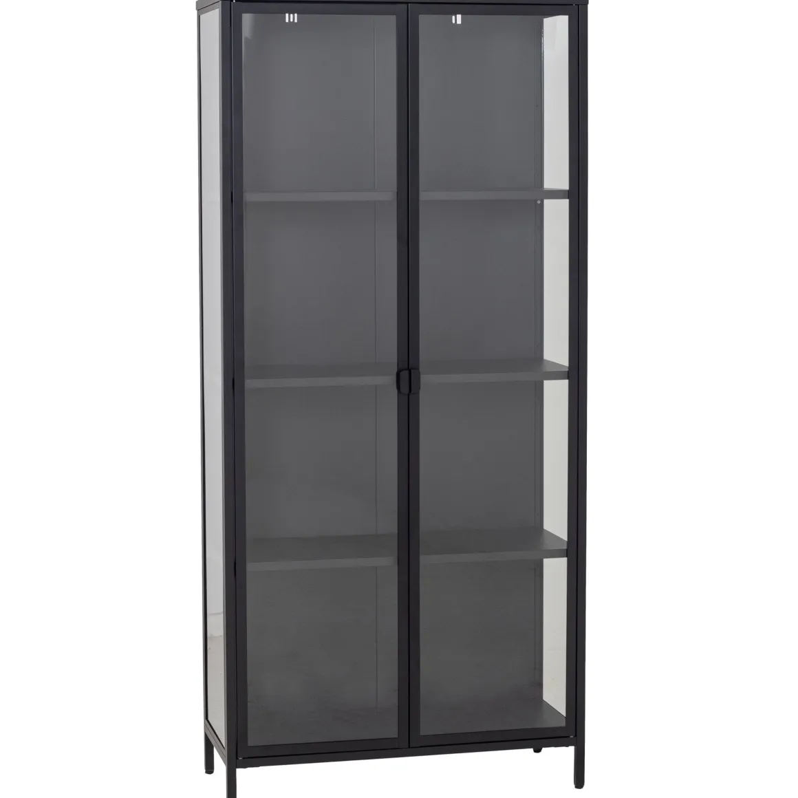 Herman Vitrineskab - Sort metal/glas - 80x40x180 cm