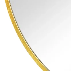 Kaya rundt spejl med messing/guld ramme Ø70 cm