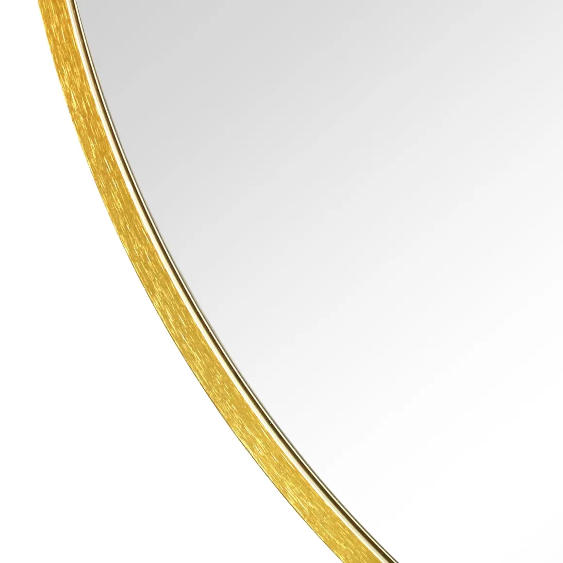 Kaya rundt spejl med messing/guld ramme Ø70 cm