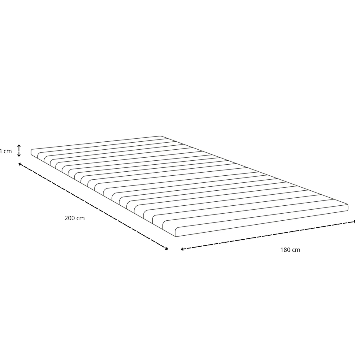 Kontinentalseng i beige 180x200 cm med 4 cm topmadras i PU-skum inkl. chrome ben