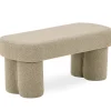 Linea bænk beige Boucle 100x42x44 cm