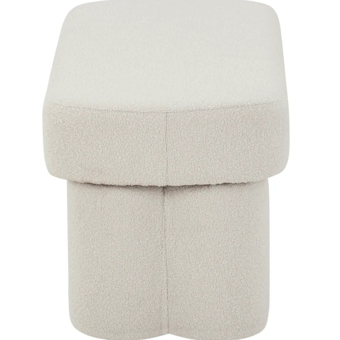 Linea bænk hvid Boucle 100x42x44 cm