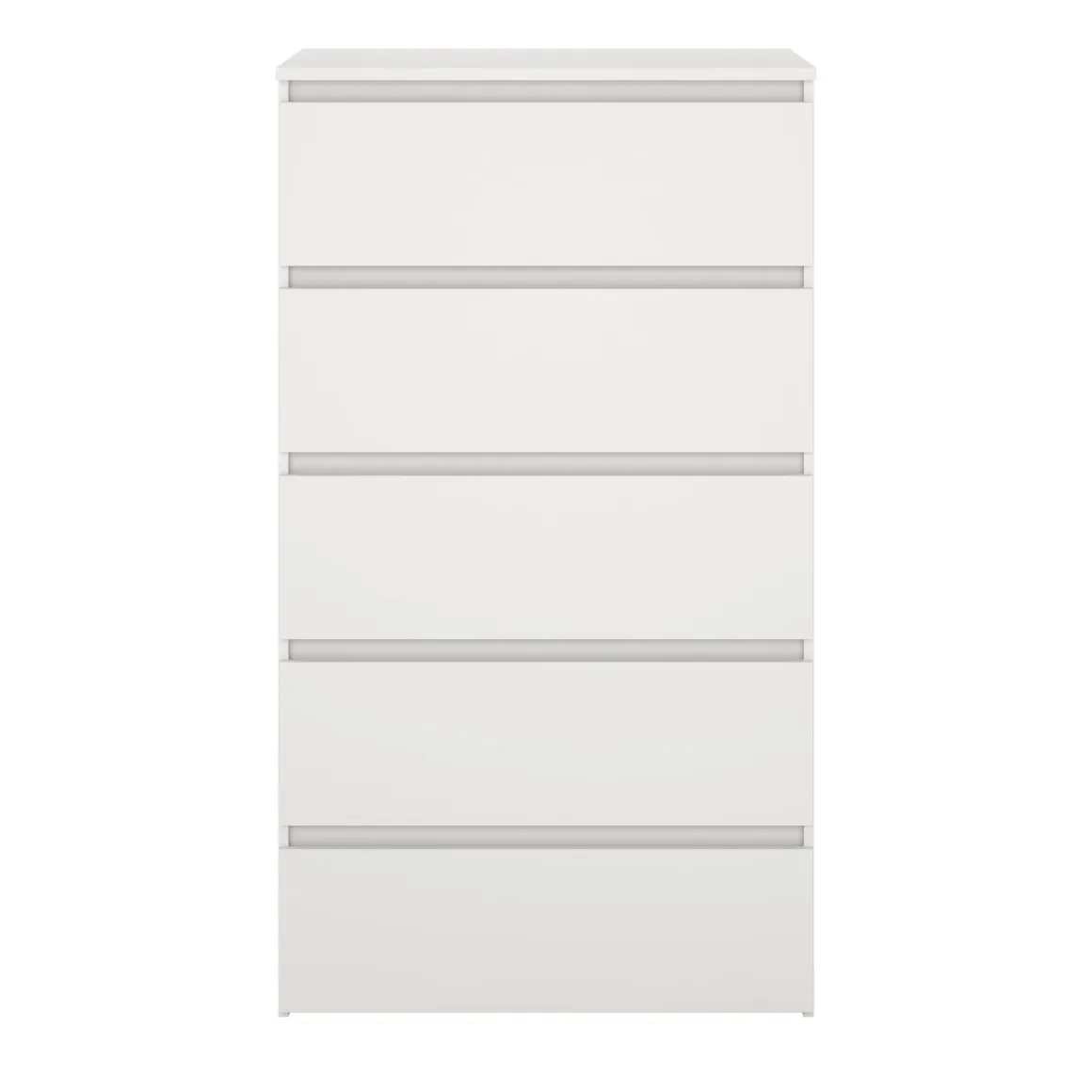 Maise kommode H:114 x B:65 x D:41 cm med 5 skuffer i hvid
