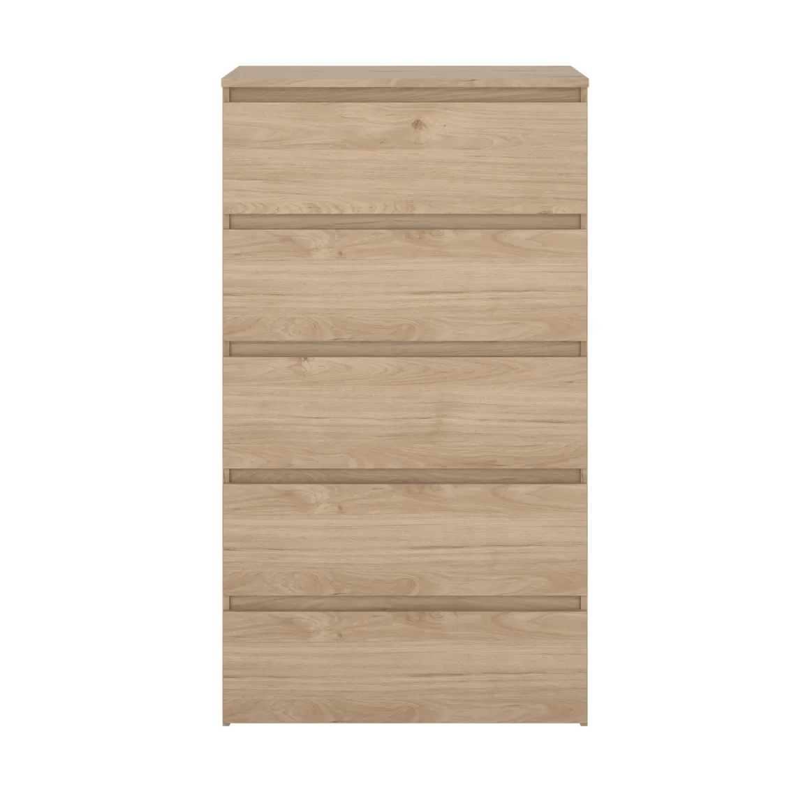 Maise kommode H:114 x B:65 x D:41 cm med 5 skuffer i egelook