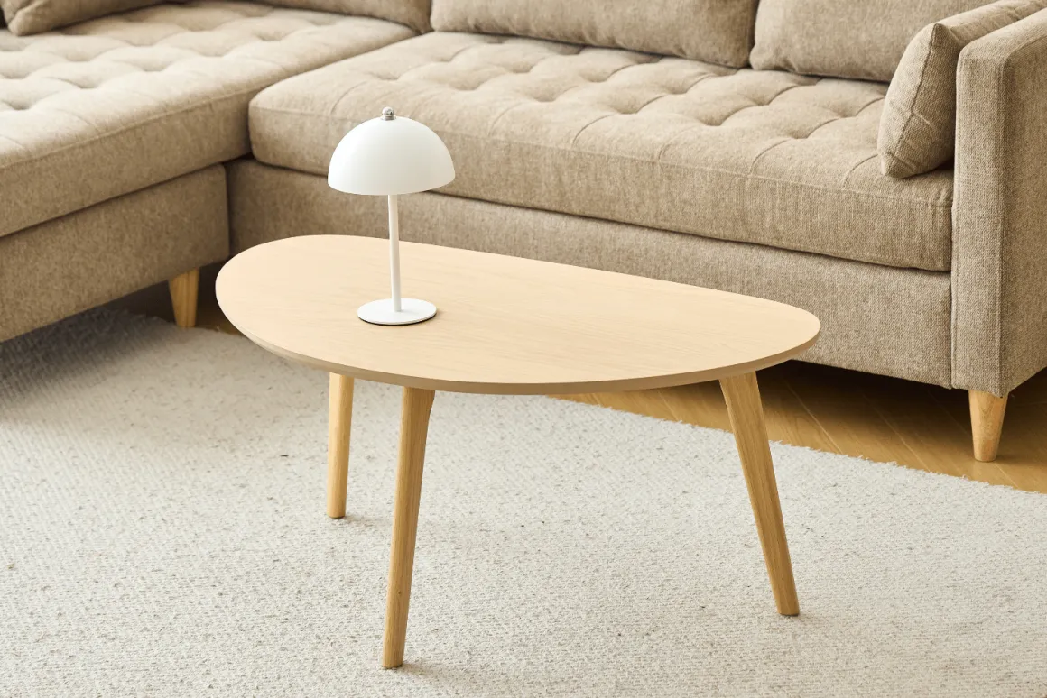 Makena - sofabord i lakeret egefiner 85x48x40 cm