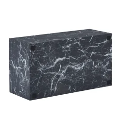 Maxine sofabord sort marmor look 90x50 cm