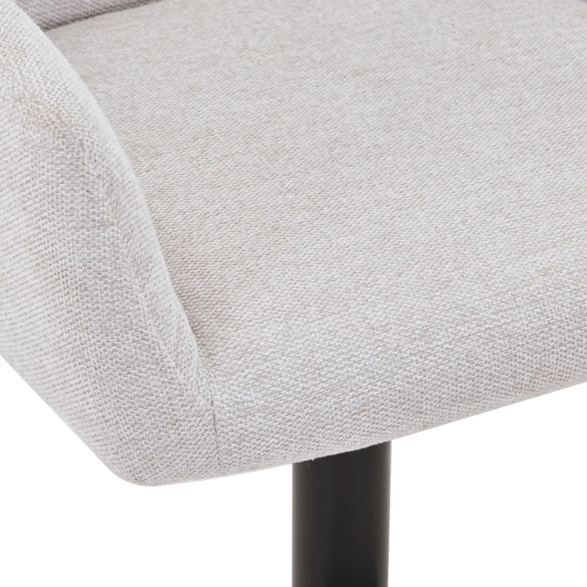 Melody Barstol - beige tekstil med justerbar højde og drejefunktion