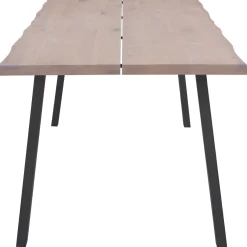 Molly plankebord - 300x95 cm - i hvidolieret eg med A-ben - (Forberedt til tillægsplader)