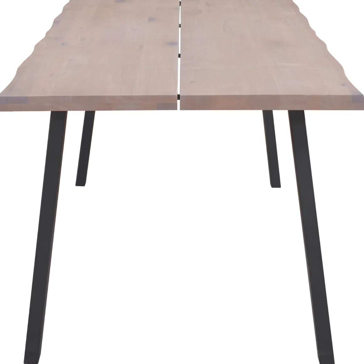 Molly plankebord - 300x95 cm - i hvidolieret eg med A-ben - (Forberedt til tillægsplader)