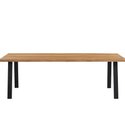 Molly plankebord - 200x95 cm - naturligt olieret eg med A-ben (Forberedt til tillægsplader)