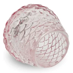 Naja glas fyrfadsstage lyserød 7 cm