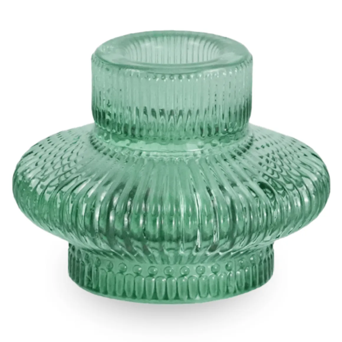 Nala glas lysestage grøn 6 cm