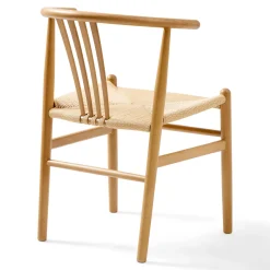 Naomi spisebordsstol i bøg med fletsæde