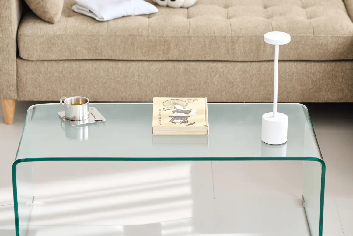 Nicole glas sofabord 95x45x35 cm