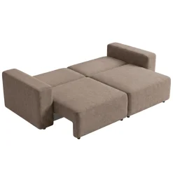 Noelle sovesofa i sand tekstil