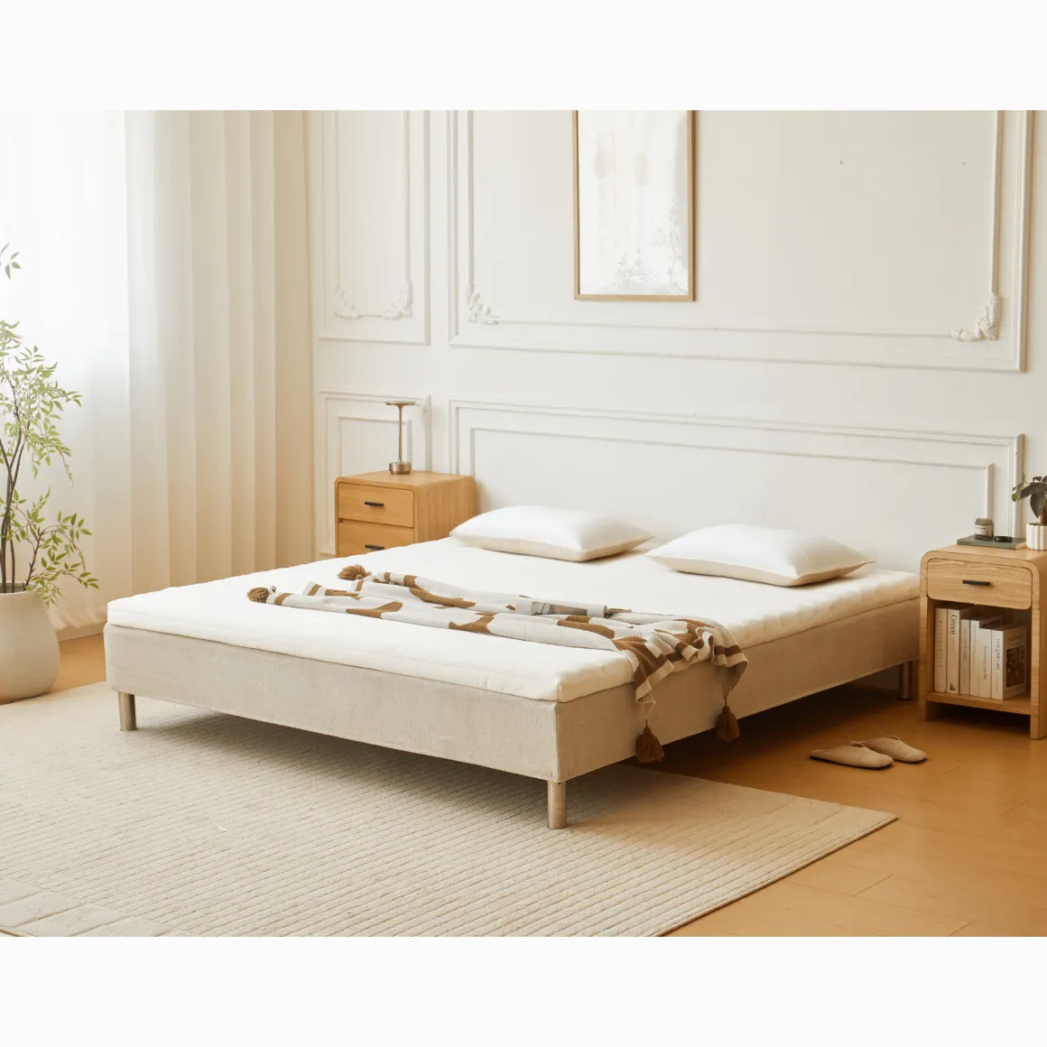 Premium Aksel hvid topmadras i memoryskum 180x200x7 cm