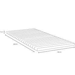 Premium Aksel hvid topmadras i memoryskum 140x200x7 cm