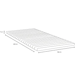 Premium Kontinentalseng i beige 180x200 cm med 7 cm topmadras i memoryskum inkl. chrome ben