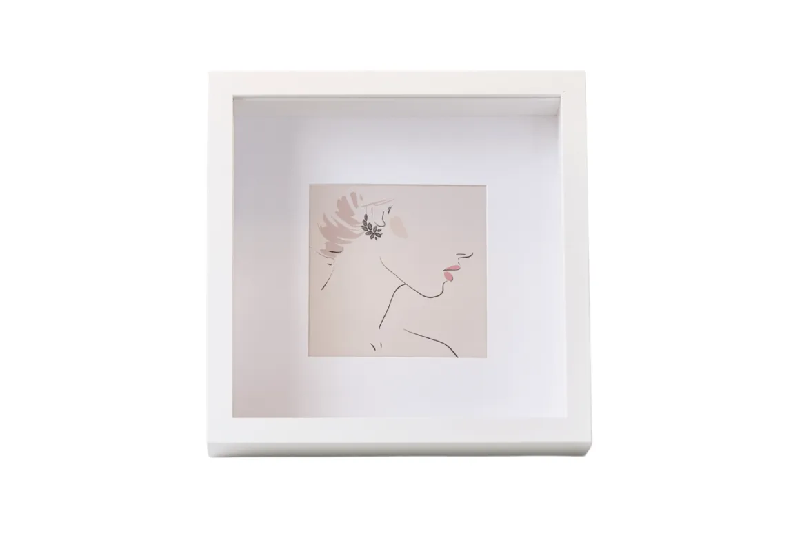 Salma dyb billedramme hvid 25x25 cm