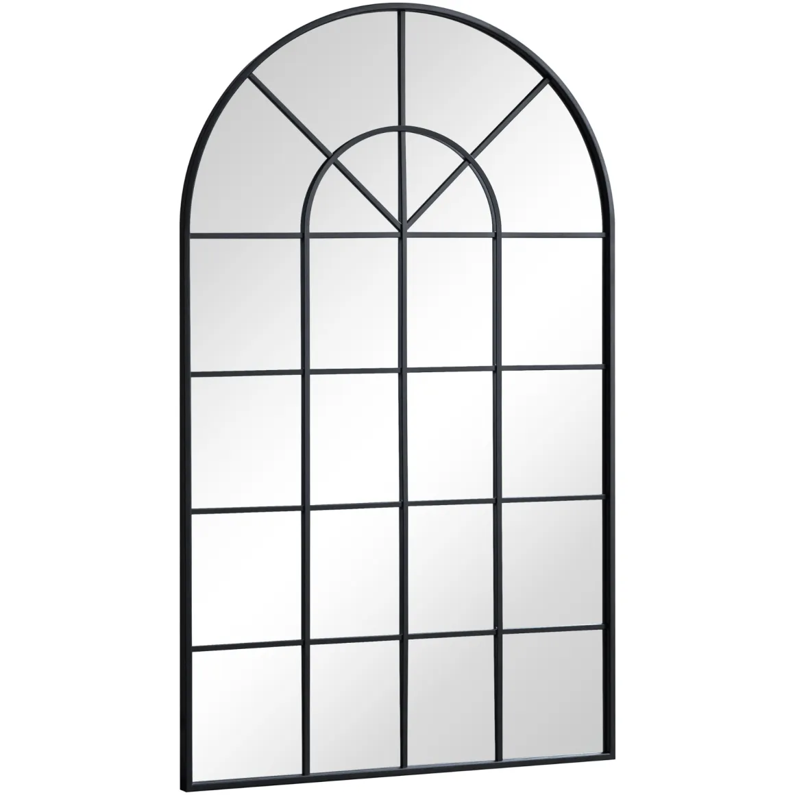 Sandra - New yorker spejl med buning sort 110x65 cm