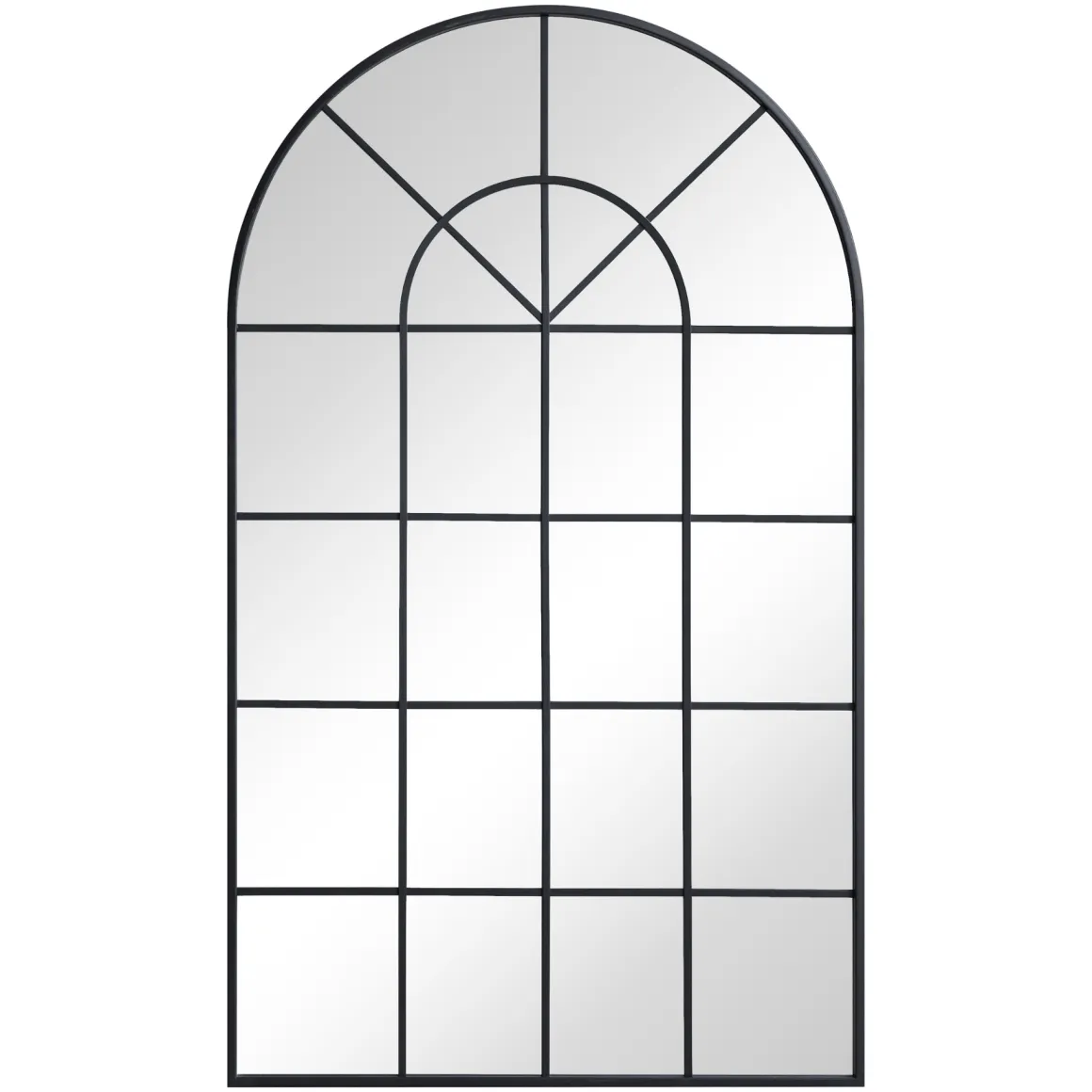Sandra - New yorker spejl med buning sort 110x65 cm