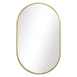 Sofie Ovalt Spejl Med Messing/Guld Ramme 50 x 80 cm