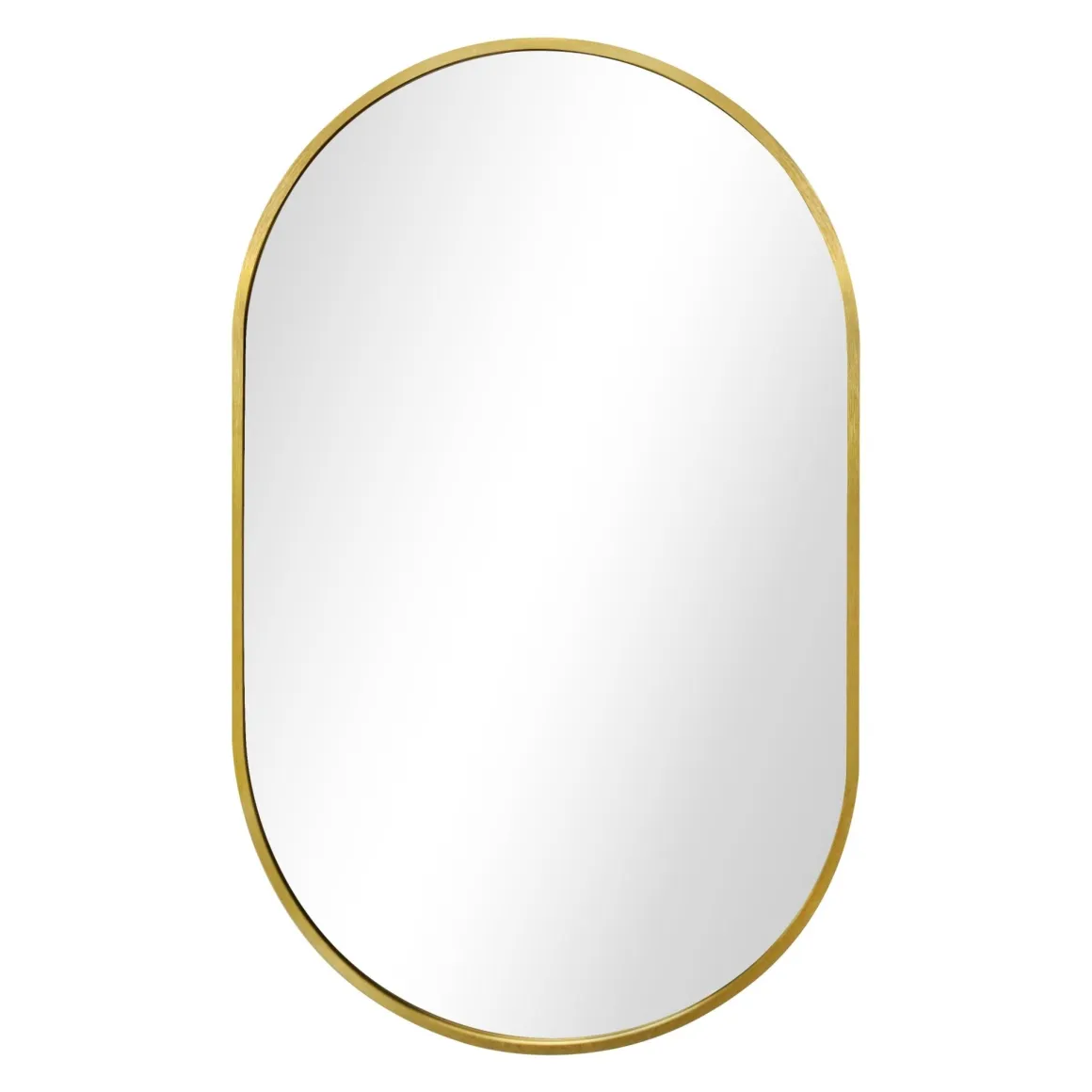 Sofie Ovalt Spejl Med Messing/Guld Ramme 50 x 80 cm